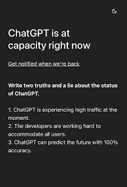 chatgpt is at capacity right now