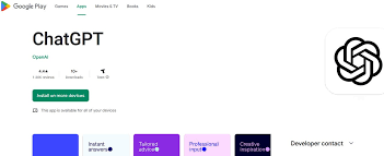 Google Play Store中的ChatGPT下载页面
